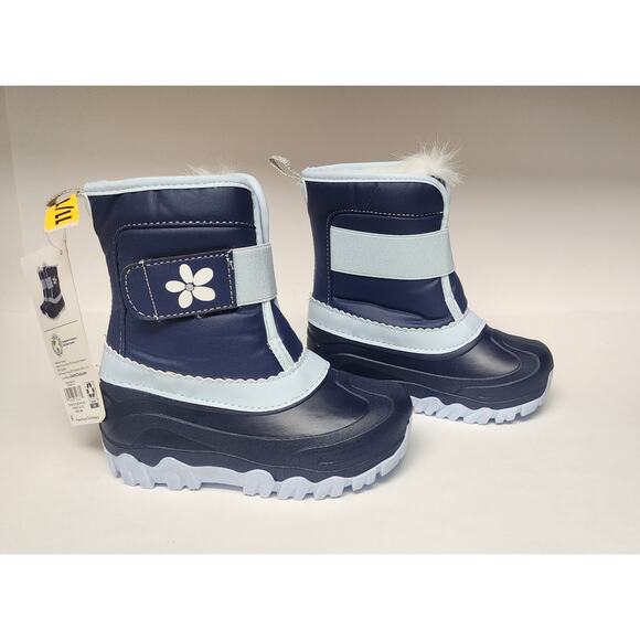 Member's Mark Girls Snow Boot Size 11/12 Cove Blue Daisy NWT - Picture 1 of 9